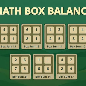 Élesítsd az elméd a Matematikai Doboz Egyensúly játékkal, egy szórakoztató számkirakóval. Cserélj blokkokat, hogy egyenlővé tedd az összegeket, és teszteld…