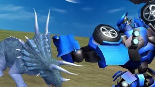 Vezess egy erős mech harcost, és küzdj meg óriás dinoszauruszok hullámai ellen. Gyűjts érméket, hogy fejleszd támadásodat és életerődet, és urald az arénát.