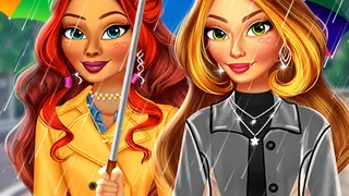 Tervezz tökéletes esős napi öltözéket! Keverj és párosíts aranyos kabátokat, csizmákat, esernyőket a borongós időre. Légy stylist, alkoss mesés outfiteket…